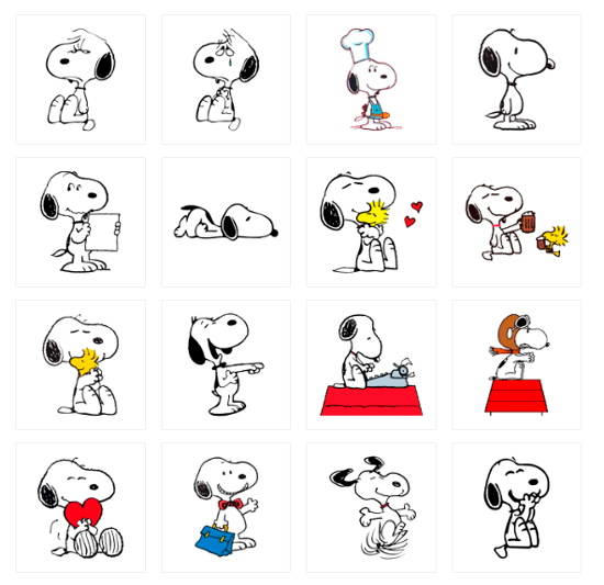 Stickers de Snoopy para WhatsApp - Godinez Gourmet